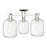 Innovations Preston 3Lt 24" Jar Semi-Flush, PN/Clear - 716-3F-PN-G460-7CL