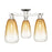 Innovations Brookhaven Almond 3Lt 24" Semi-Flush, PN/Amber - 716-3F-PN-G480-6AM