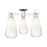 Innovations Brookhaven Almond 3Lt 24" Semi-Flush, PN/Opal - 716-3F-PN-G480-6OP