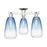 Innovations Brookhaven Almond 3Lt 24" Semi-Flush, PN/SB - 716-3F-PN-G480-6SB
