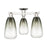 Innovations Brookhaven Almond 3Lt 24" Semi-Flush, PN/Slate - 716-3F-PN-G480-6SL