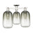 Innovations Brookhaven Cloche 3Lt 25" Semi-Flush, PN/Slate - 716-3F-PN-G482-7SL