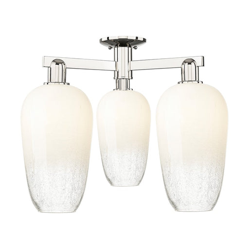 Innovations Brookhaven Flute 3Lt 25" Semi-Flush, PN/Opal - 716-3F-PN-G484-7OP