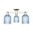 Innovations Bridal Veil 3Lt 23" Semi-Flush, PN/Blue - 716-3F-PN-G559-5BL