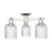 Innovations Bridal Veil 3Lt 23" Semi-Flush, PN/Seed - 716-3F-PN-G559-5SDY