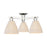 Innovations NB Dome 3Lt 25" Semi-Flush, PN/NF - 716-3F-PN-NBD-75-NAT