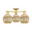 Innovations Preston 3Lt 25" Globe Semi-Flush, Gold/Mercury - 716-3F-SG-G458-7ME