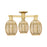 Innovations Preston 3Lt 24" Bulb Semi-Flush, Gold/Mercury - 716-3F-SG-G459-6ME