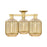Innovations Preston 3Lt 24" Jar Semi-Flush, Gold/Mercury - 716-3F-SG-G460-7ME
