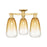 Innovations Brookhaven Almond 3Lt 24" Semi-Flush, GD/AM - 716-3F-SG-G480-6AM
