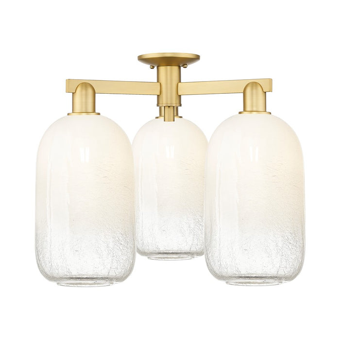 Innovations Brookhaven Cloche 3Lt 25" Semi-Flush, Gold/Opal - 716-3F-SG-G482-7OP