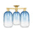 Innovations Brookhaven Cloche 3Lt 25" Semi-Flush, Gold/SB - 716-3F-SG-G482-7SB