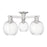 Innovations Preston 3Lt 25" Globe Semi-Flush, SN/Clear - 716-3F-SN-G458-7CL