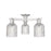 Innovations Bridal Veil 3Lt 23" Semi-Flush, SN/Clear - 716-3F-SN-G559-5CL