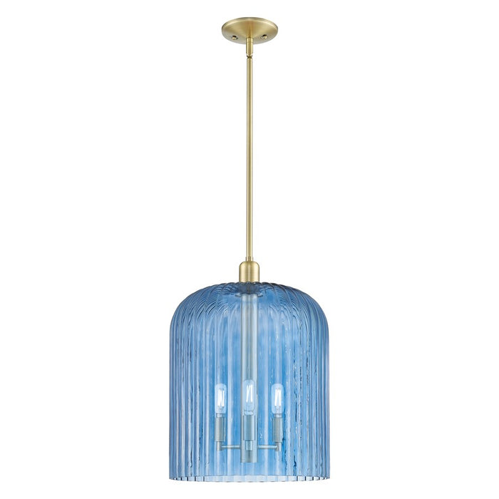 Innovations Bridal Veil 3Lt 12" Stem Mini Pendant, AB/Blue - 716-3S-AB-G559-12BL