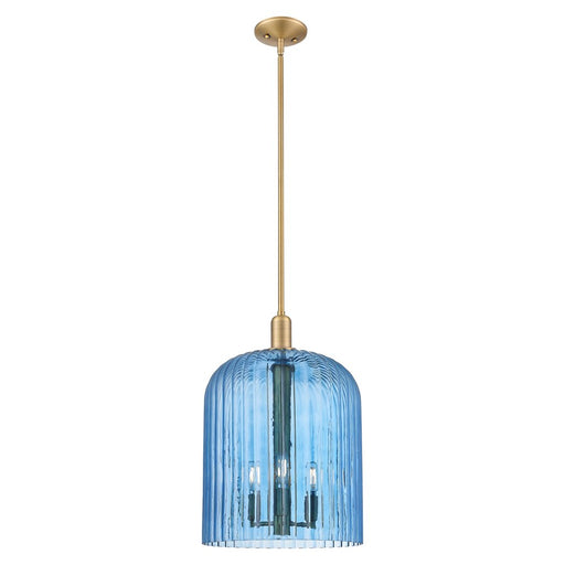 Innovations Bridal Veil 3Lt 12" Stem Mini Pendant, BB/Blue - 716-3S-BB-G559-12BL