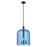 Innovations Bridal Veil 3Lt 12" Stem Mini Pendant, BK/Blue - 716-3S-BK-G559-12BL