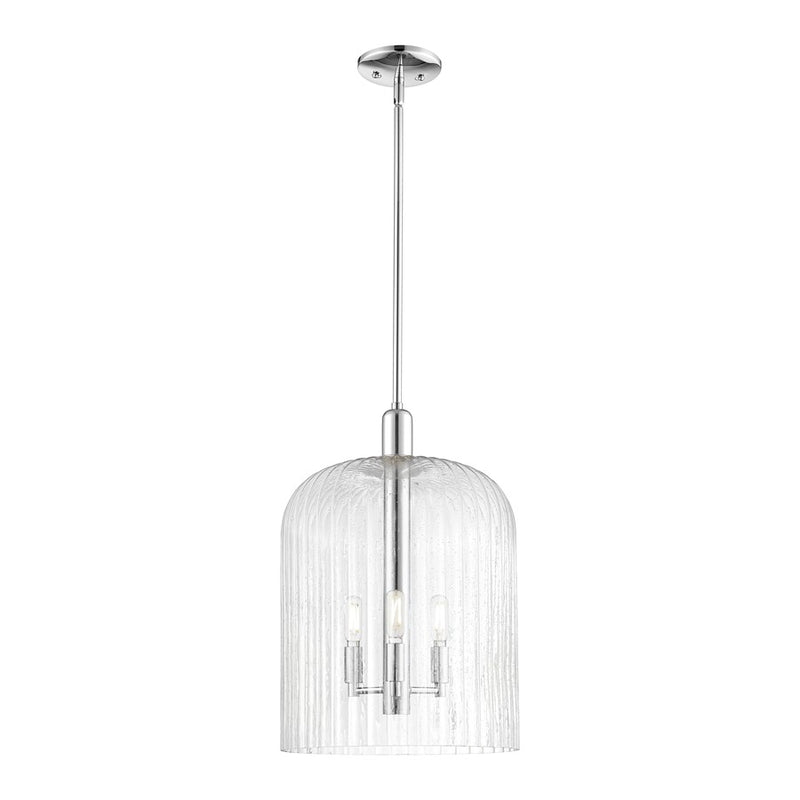 Innovations Bridal Veil 3Lt 12" Stem Mini Pendant, CH/SD - 716-3S-PC-G559-12SDY