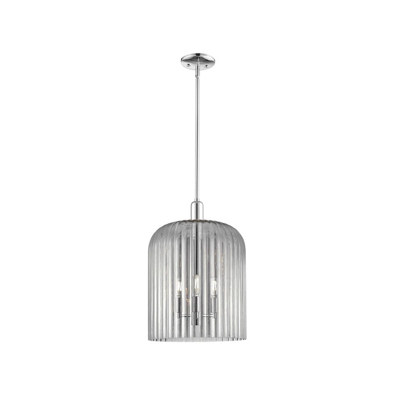 Innovations Bridal Veil 3Lt 12" Stem Mini Pendant, CH/SM - 716-3S-PC-G559-12SM