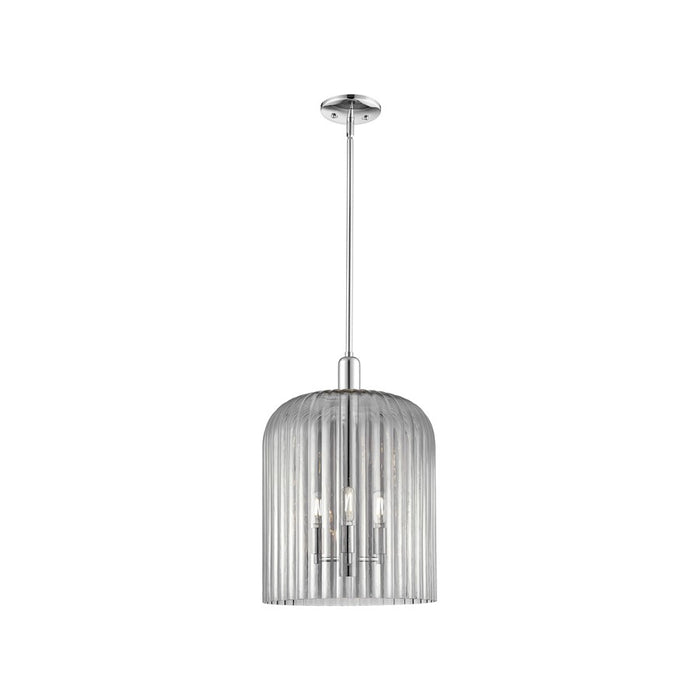 Innovations Bridal Veil 3Lt 12" Stem Mini Pendant, CH/SM - 716-3S-PC-G559-12SM