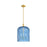 Innovations Bridal Veil 3Lt 12" Stem Mini Pendant, GD/BL - 716-3S-SG-G559-12BL