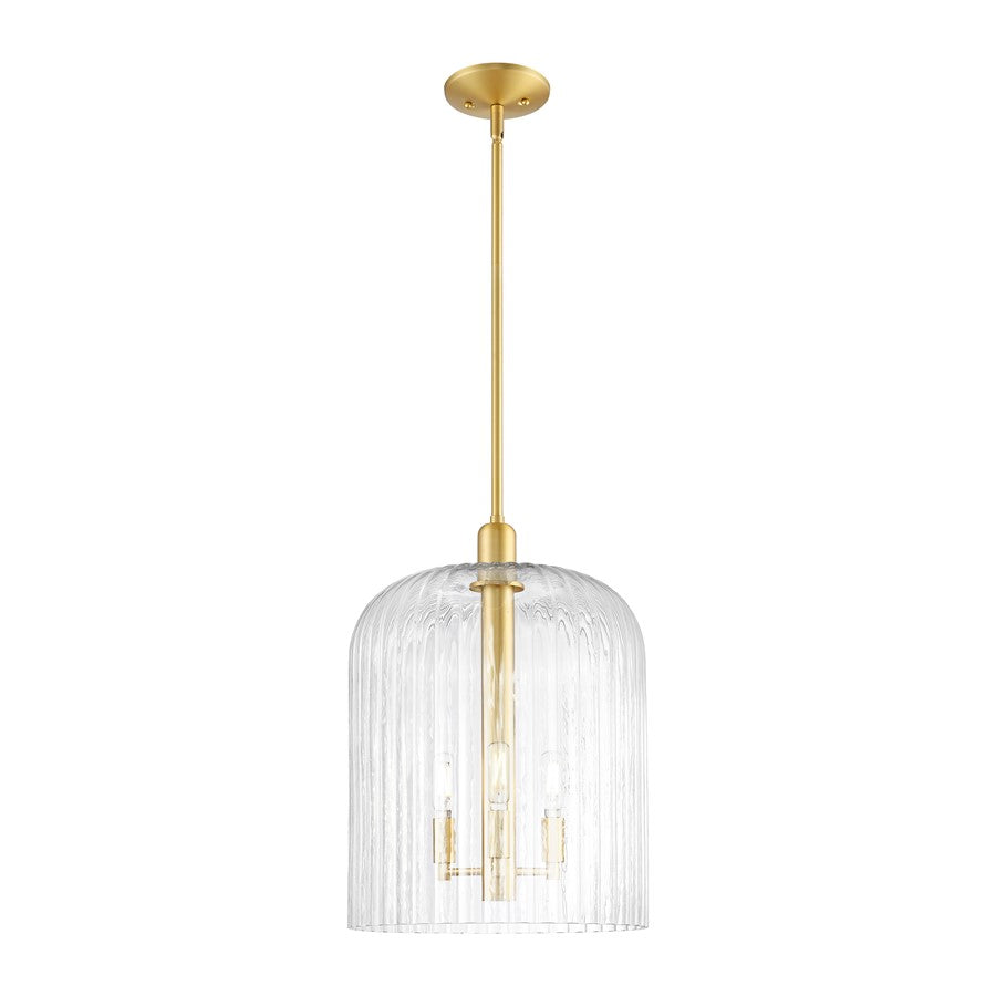 Innovations Bridal Veil 3Lt 12" Stem Mini Pendant, GD/CL - 716-3S-SG-G559-12CL