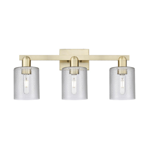 Innovations Cobbleskill 24in 3-Light Bath Vanity Light | Industrial Antique Brass and Clear Glass | Bathroom Vanity | 24 x 10.75 x | Model 716-3W-AB-G112