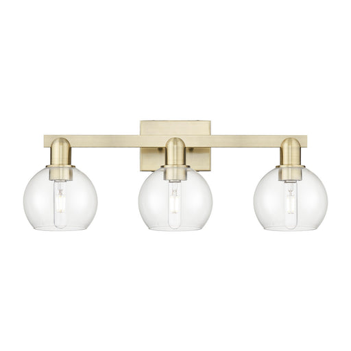 Innovations Athens 25in 3-Light Bath Vanity Light | Industrial Antique Brass and Clear Glass | Bathroom Vanity & Powder Room | Model 716-3W-AB-G122-6