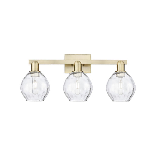 Innovations Waverly 25in 3-Light Bath Vanity Light | Industrial Antique Brass and Clear Glass | Bathroom Vanity | 25 x 7.5 x 10.25 | Model 716-3W-AB-G362
