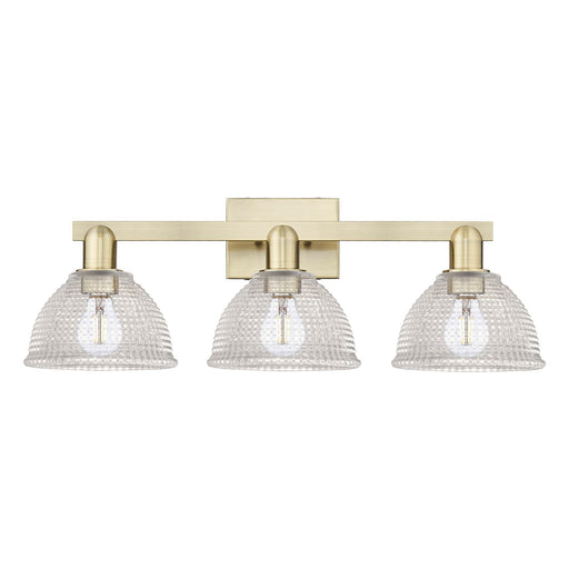 Innovations Arietta 27in 3-Light Bath Vanity Light | Industrial Antique Brass Steel and Clear Glass | Bathroom Vanity & Powder Room | Model 716-3W-AB-G422