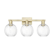 Innovations Preston 3Lt 26" Globe Bath, Antique Brass/Clear - 716-3W-AB-G458-7CL