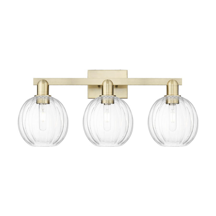 Innovations Preston 3Lt 26" Globe Bath, Antique Brass/Clear - 716-3W-AB-G458-7CL