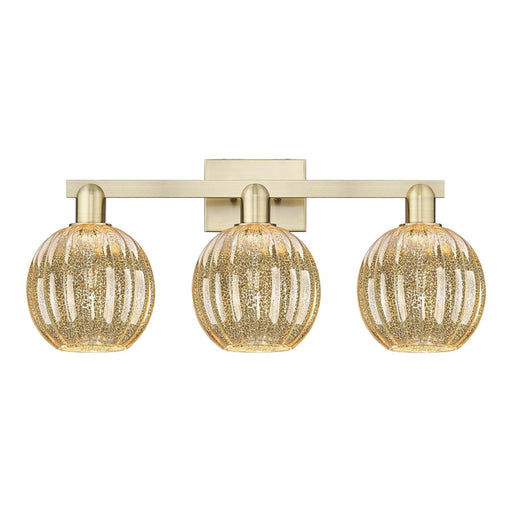 Innovations Preston 3Lt 26" Globe Bath, AB/Mercury - 716-3W-AB-G458-7ME