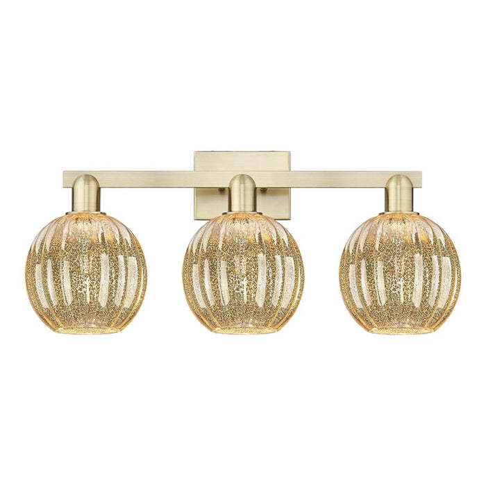 Innovations Preston 3Lt 26" Globe Bath, AB/Mercury - 716-3W-AB-G458-7ME