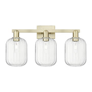 Innovations Preston 3Lt 26" Jar Bath, Antique Brass/Clear - 716-3W-AB-G460-7CL