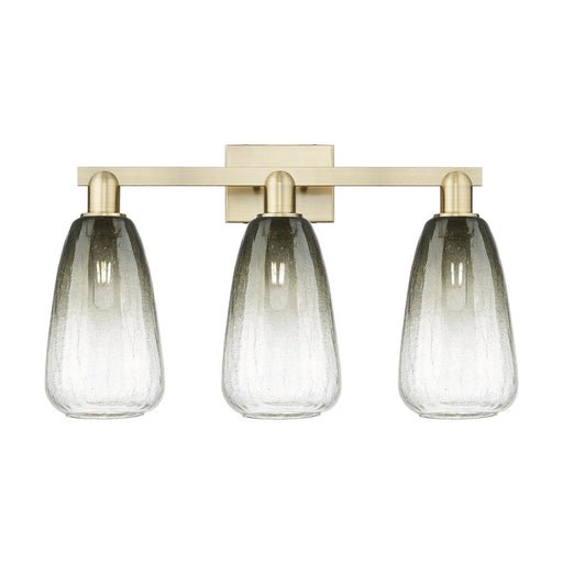 Innovations Brookhaven Almond 25in 3-Light Bath Vanity Light | Industrial Antique Brass and Slate Glass | Bathroom Vanity | 25 | Model 716-3W-AB-G480-6SL