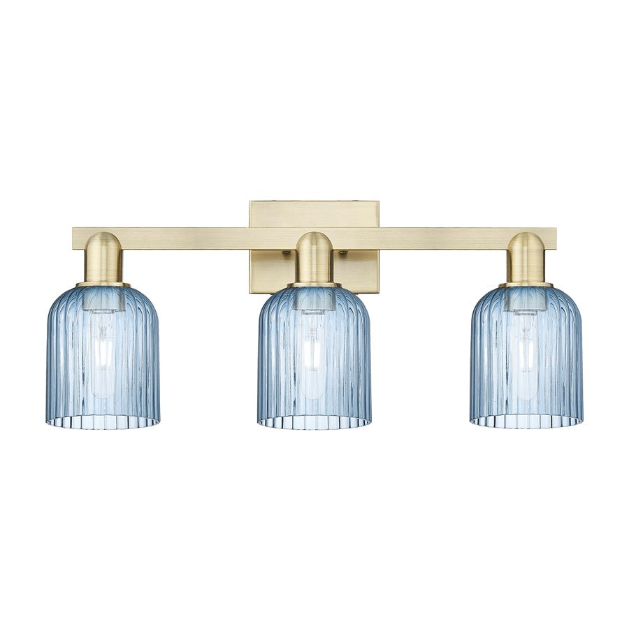 Innovations Bridal Veil 3Lt 24" Bath, Antique Brass/Blue - 716-3W-AB-G559-5BL