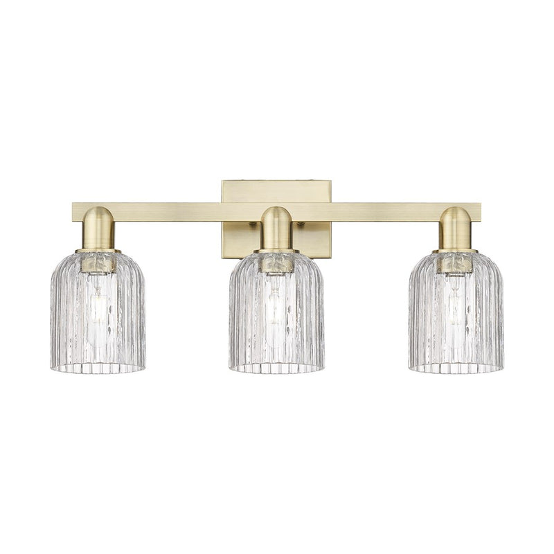 Innovations Bridal Veil 3Lt 24" Bath, Antique Brass/Clear - 716-3W-AB-G559-5CL