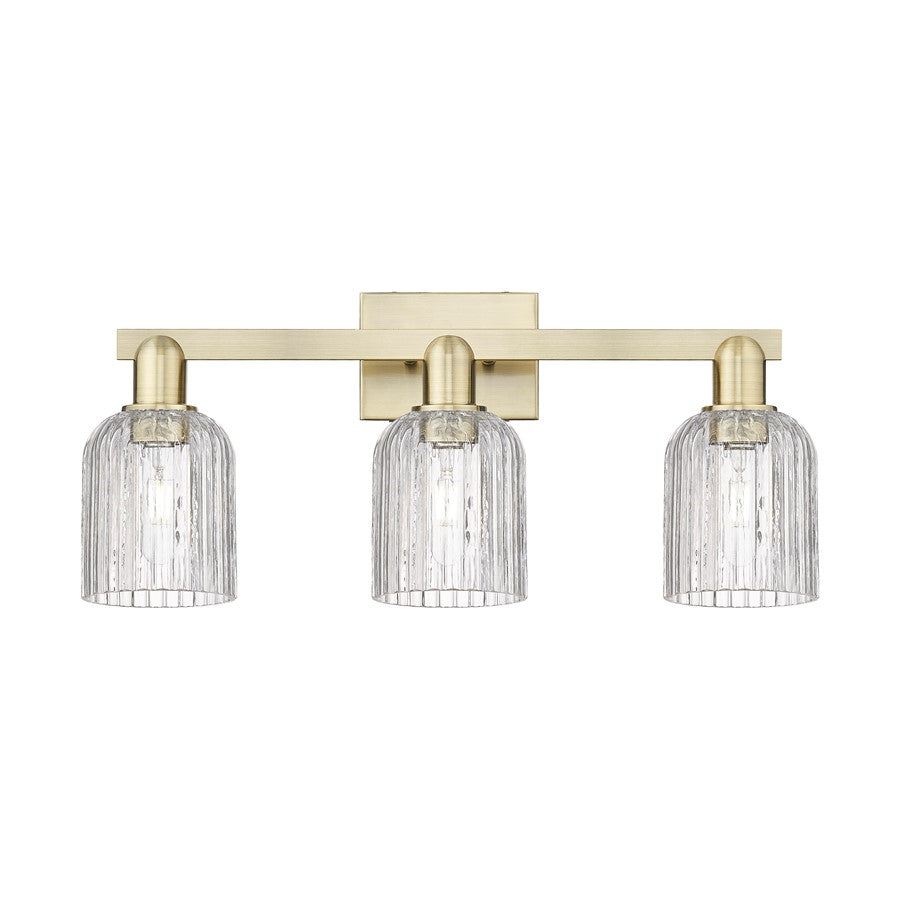 Innovations Bridal Veil 3Lt 24" Bath, Antique Brass/Clear - 716-3W-AB-G559-5CL