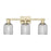 Innovations Bridal Veil 3Lt 24" Bath, Antique Brass/Smoke