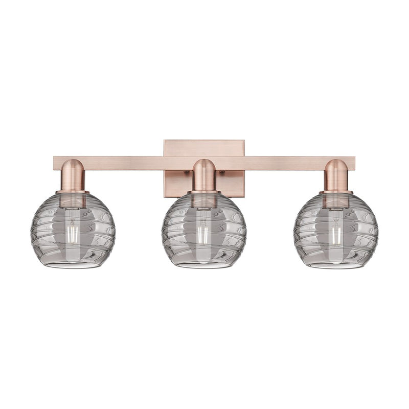 Innovations Athens Deco Swirl 3Lt 26" Bath, Copper/Smoke - 716-3W-AC-G1213-6SM