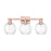 Innovations Preston 3Lt 26" Globe Bath Light, Copper/Clear