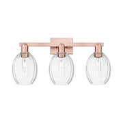 Innovations Preston 3Lt 26" Bell Bath Light, Copper/Clear - 716-3W-AC-G459-6CL
