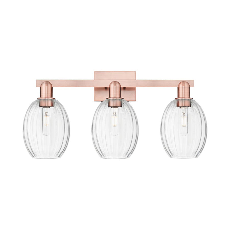 Innovations Preston 3Lt 26" Bell Bath Light, Copper/Clear