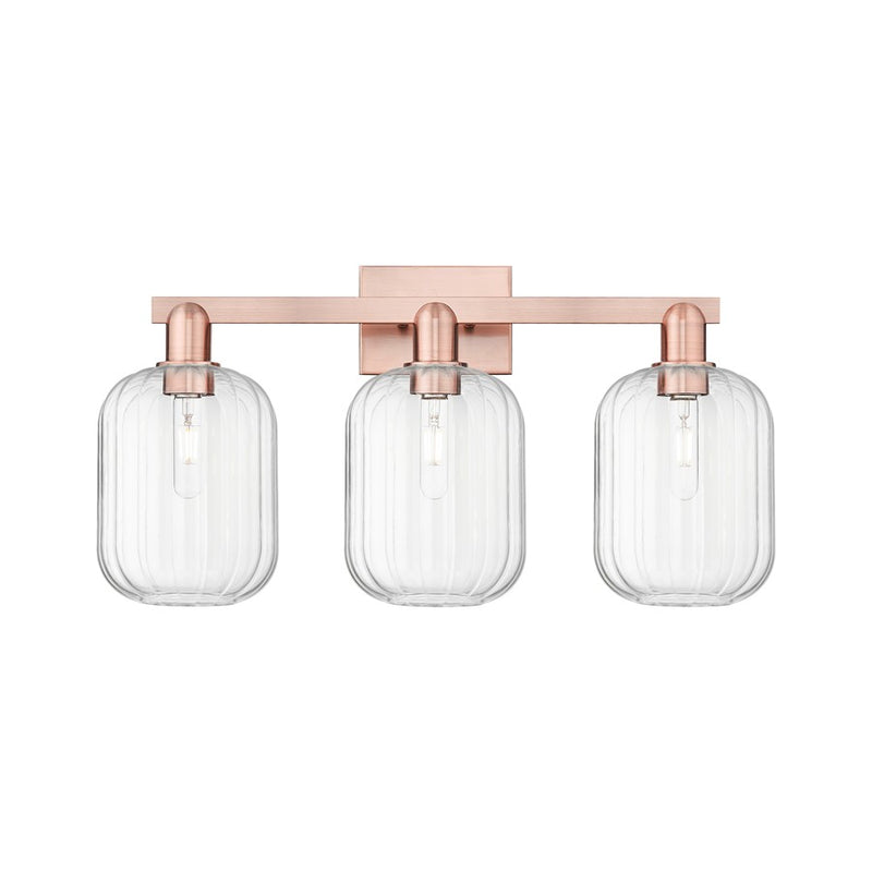 Innovations Preston 3Lt 26" Jar Bath Light, Copper/Clear