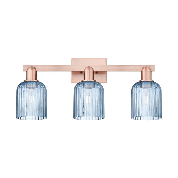 Innovations Bridal Veil 3Lt 24" Bath Light, Copper/Blue - 716-3W-AC-G559-5BL