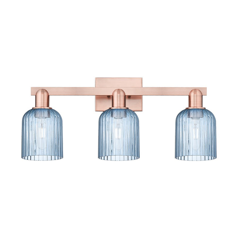 Innovations Bridal Veil 3Lt 24" Bath Light, Copper/Blue