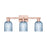 Innovations Bridal Veil 3Lt 24" Bath Light, Copper/Blue