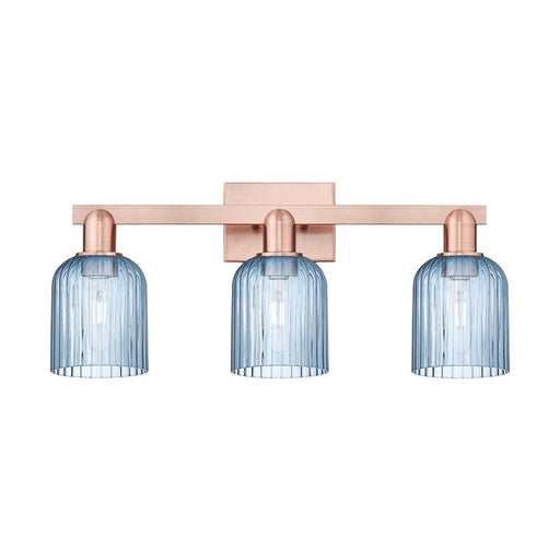 Innovations Bridal Veil 3Lt 24" Bath Light, Copper/Blue