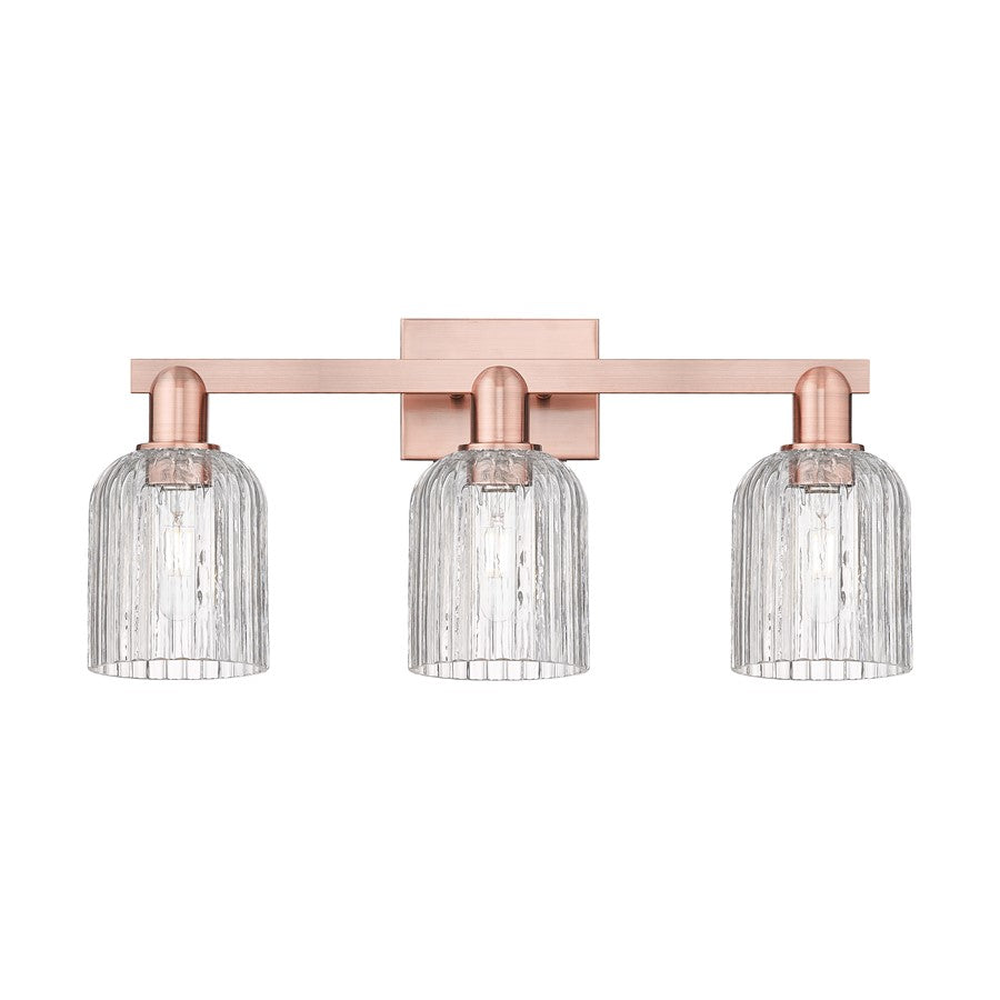 Innovations Bridal Veil 3Lt 24" Bath Light, Copper/Clear - 716-3W-AC-G559-5CL